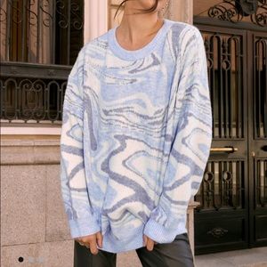 NEW WITH TAG Glassons oversized blue swirl sweater